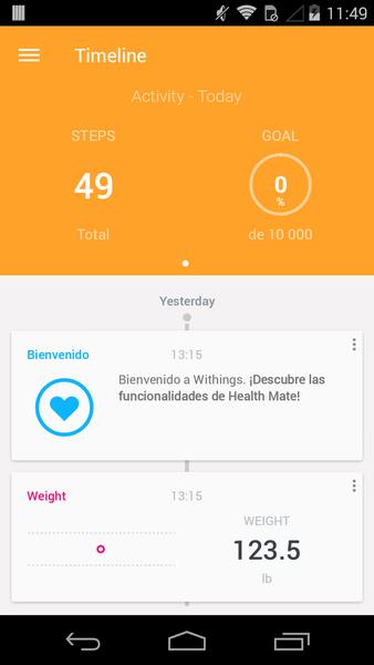 Withings Health Mate Screenshot 1