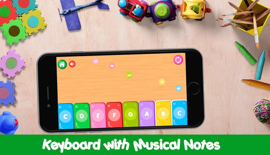 Infant piano with farm animals screenshot 1