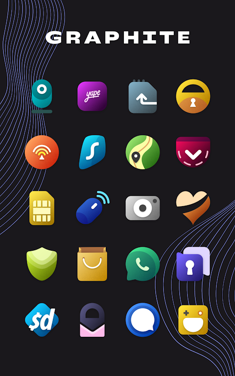 Graphite Icon Pack Mod スクリーンショット 2