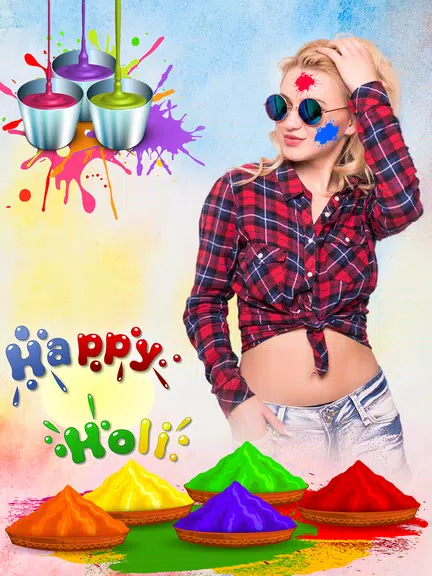 Happy Holi Video Maker Zrzut ekranu 0