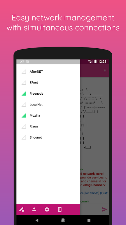 ภาพหน้าจอ CoreIRC Mod 3