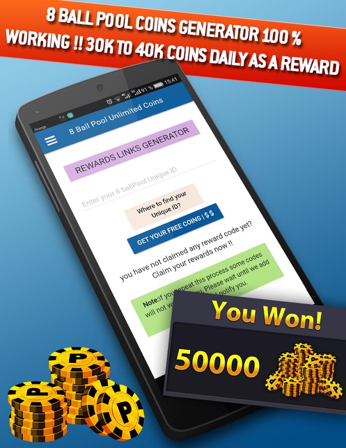 8Ball Pool free coins & cash rewards Capture d'écran 1