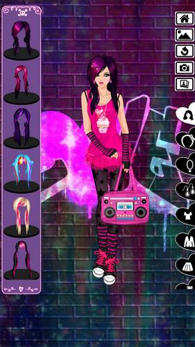 Emo dress up game captura de pantalla 1