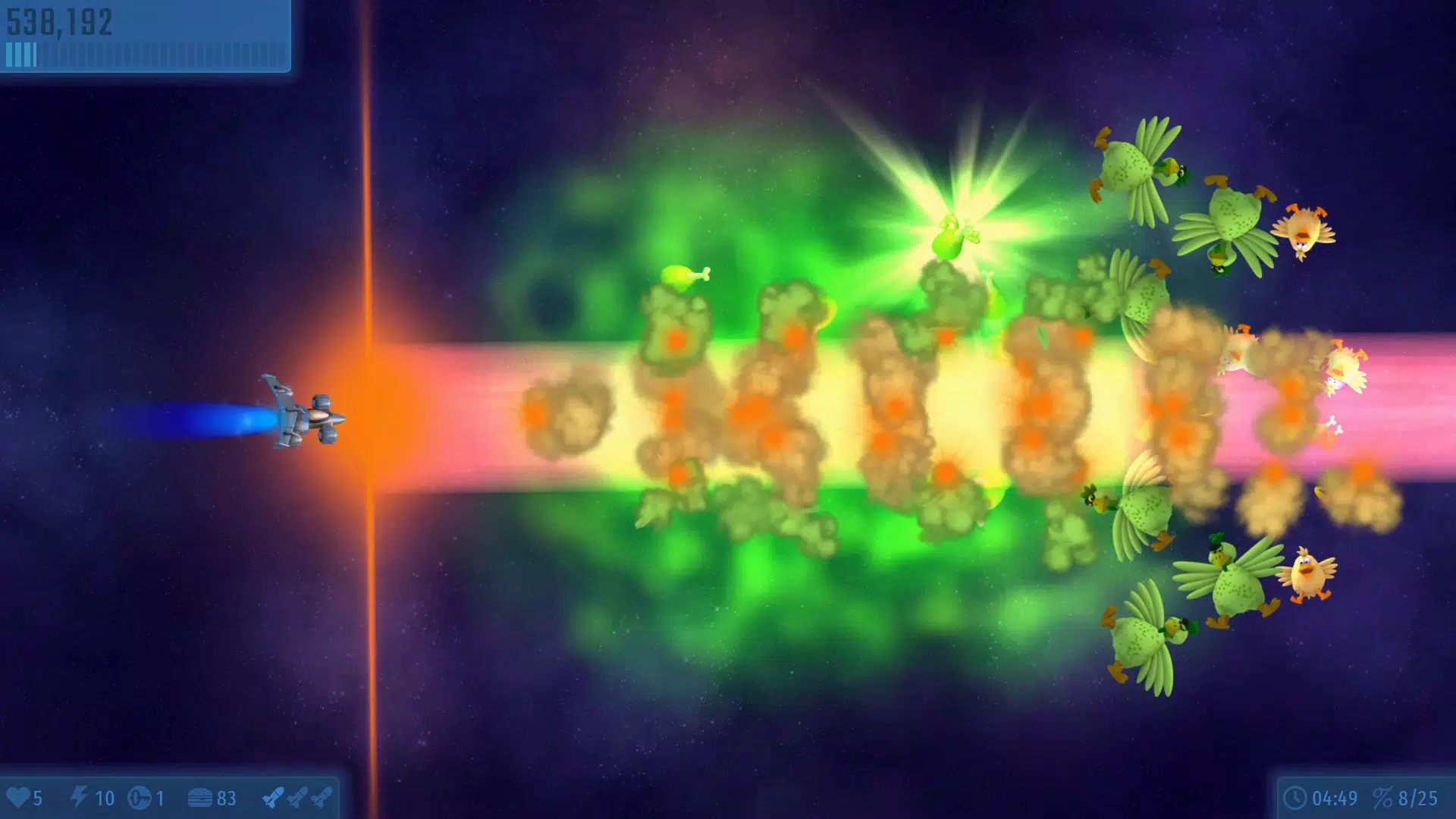 Chicken Invaders Universe captura de pantalla 3