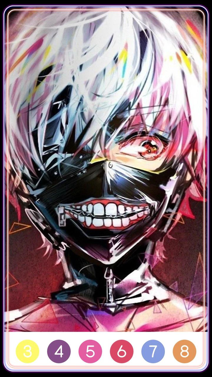 Tokyo Ghoul Paint by Number captura de pantalla 2