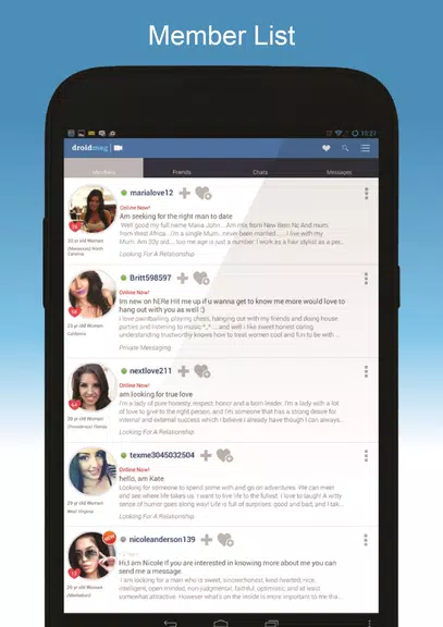 DroidMSG - Chat & Video Calls capture d’écran 0