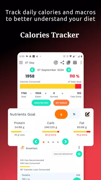 Food Tracker & Calorie Counter Ảnh chụp màn hình 0