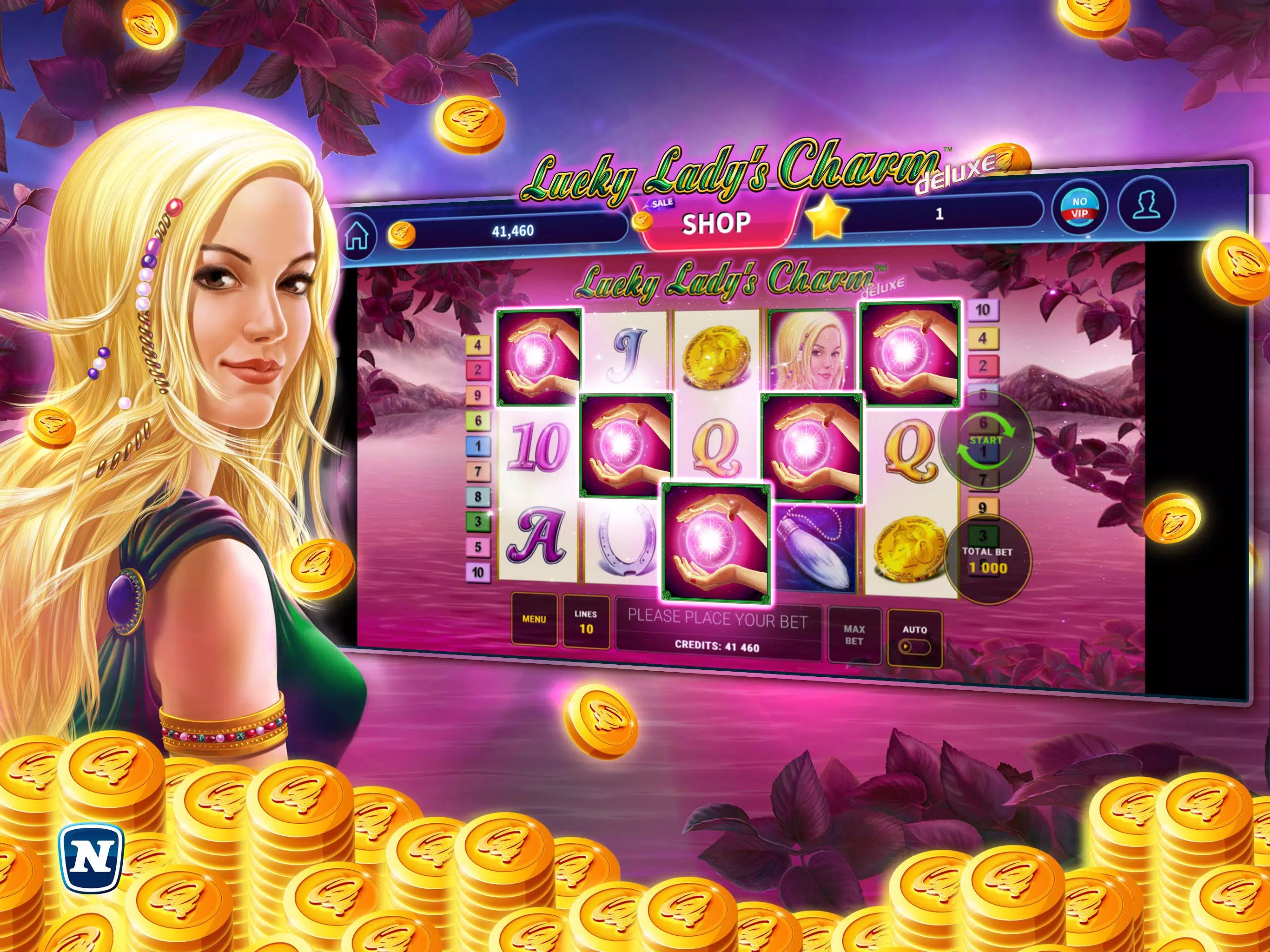 Lucky Lady’s Charm Deluxe Slot Captura de pantalla 3