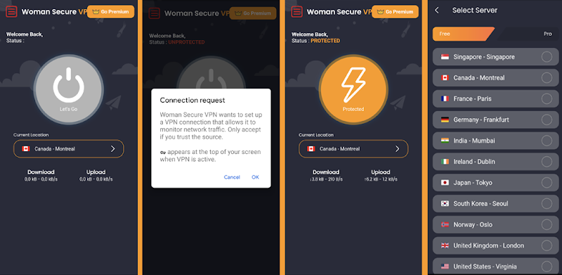 Woman Secure VPN Скриншот 2