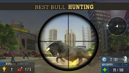 Angry Bull Attack Shooting экрана 1