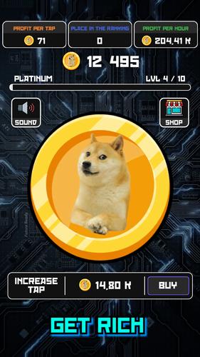 Crypto Clicker Doge Coin Idle captura de pantalla 3