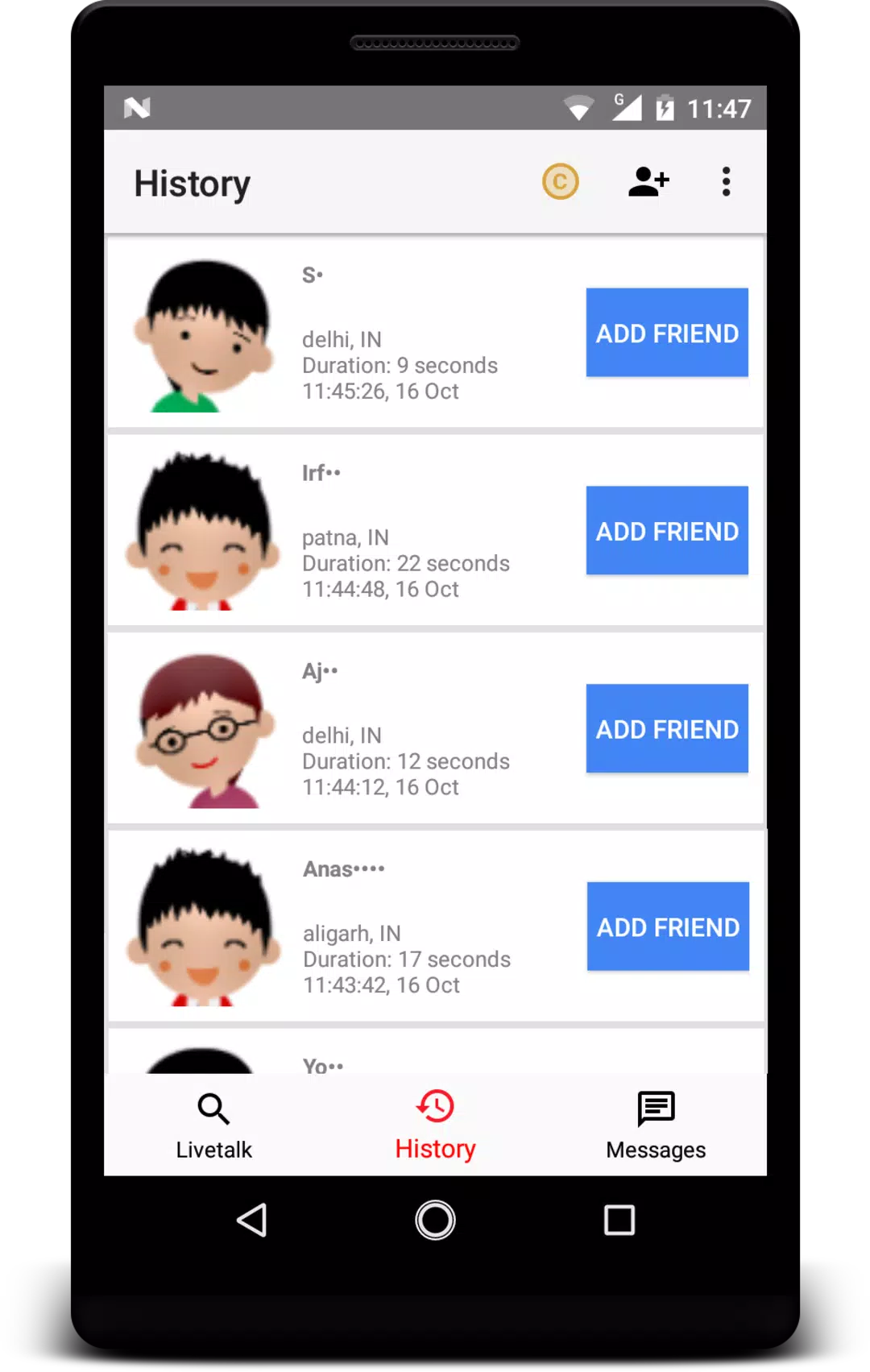 Livetalk - Live Video Chat屏幕截圖1