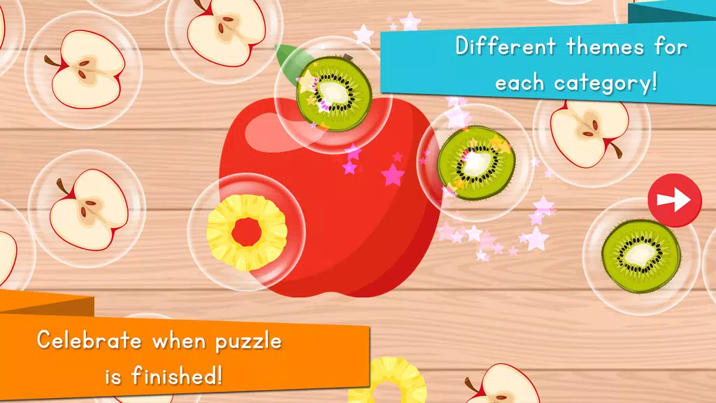 Food Puzzle for Kids ảnh chụp màn hình 1