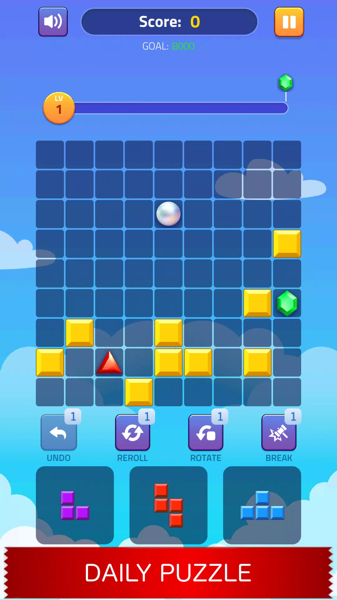 Block Puzzle - Gems Adventure zrzut ekranu 3