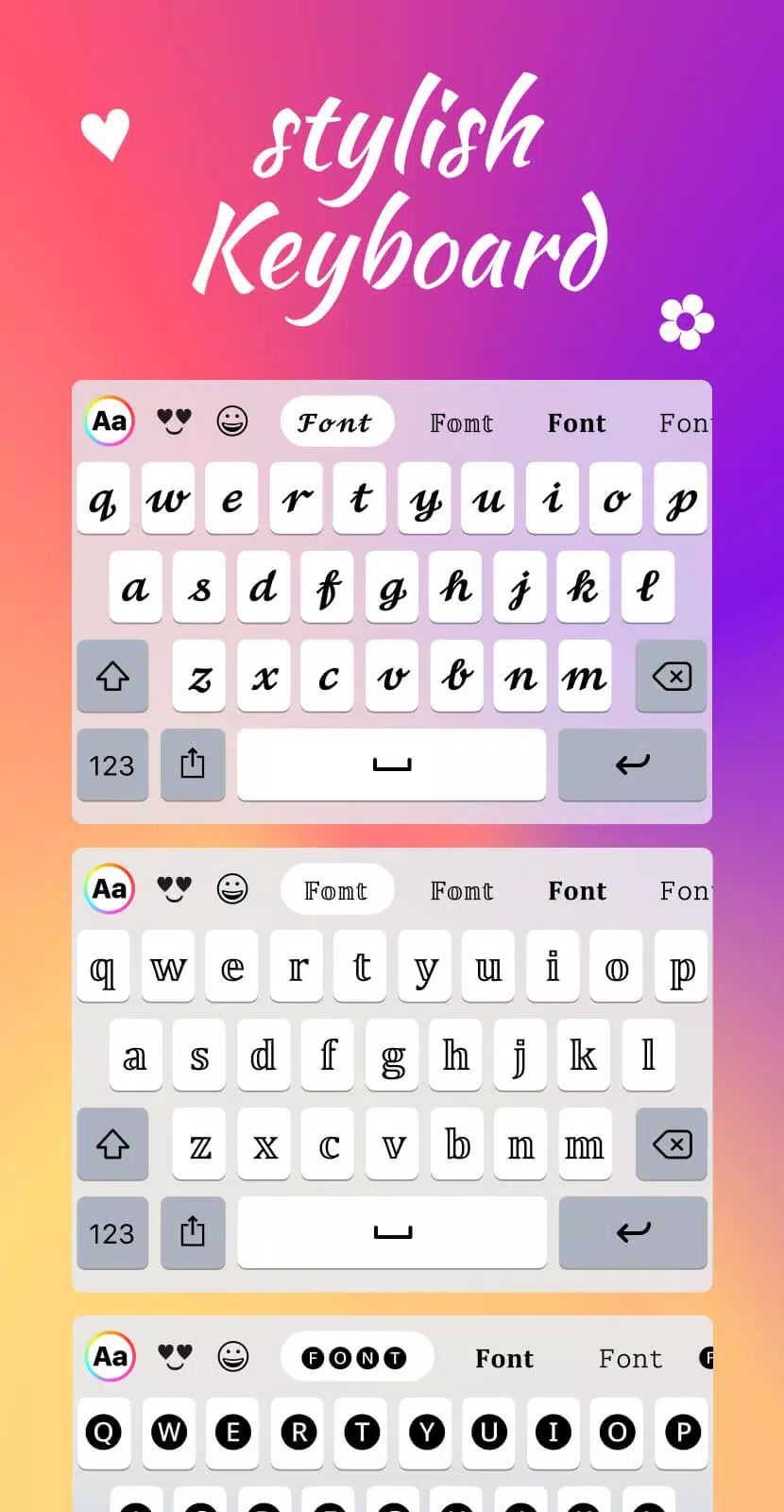 Fonts Keyboard Themes & Emoji应用截图第2张