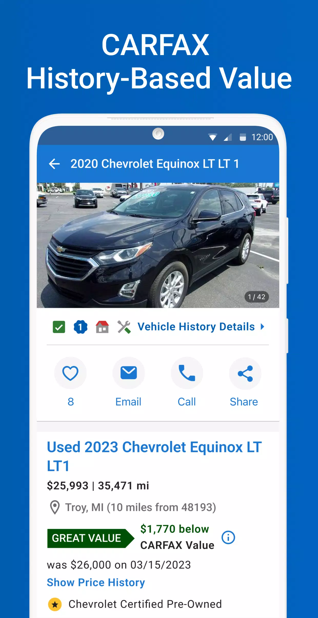 Screenshot CARFAX 3