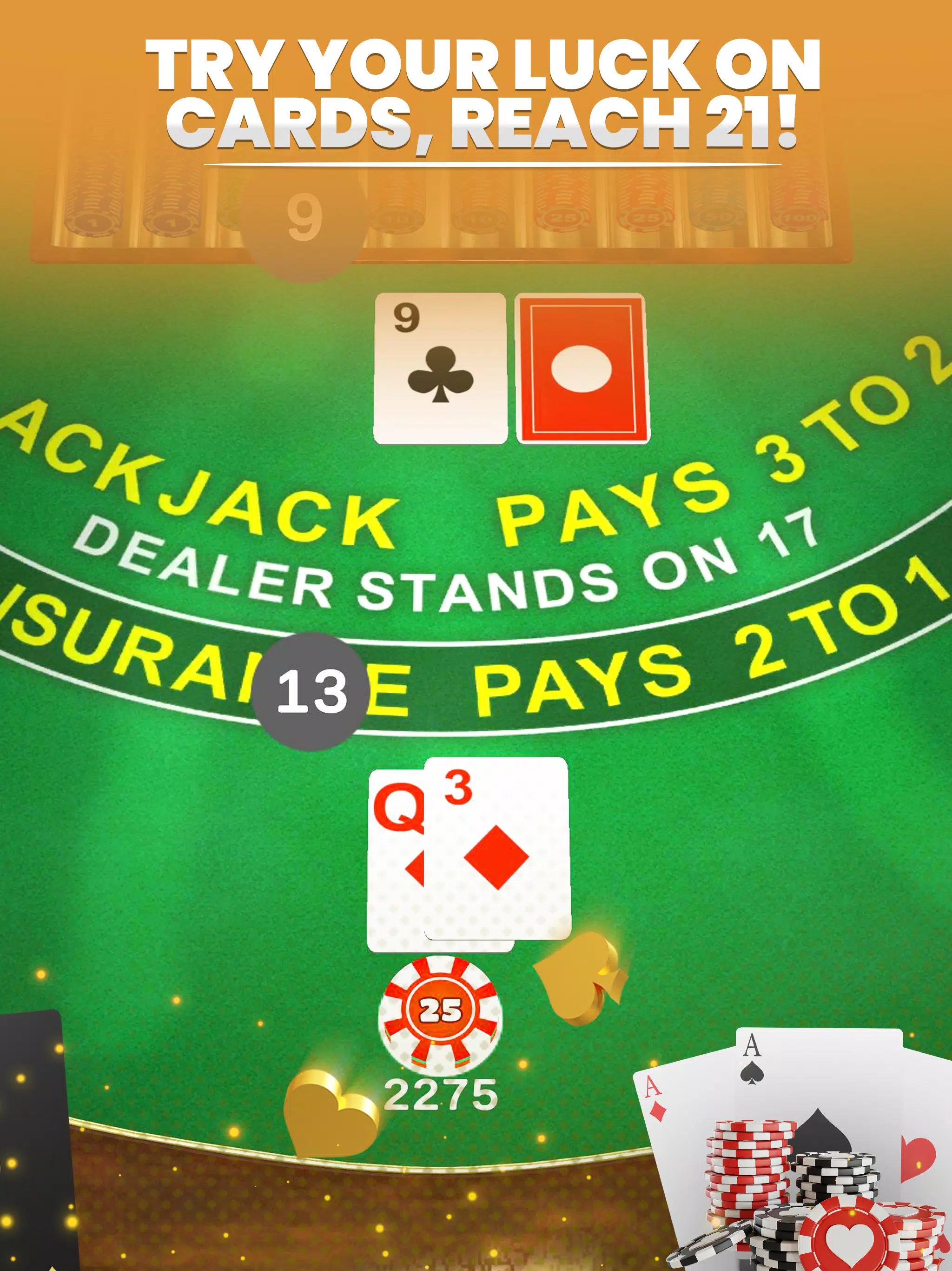 Mega Blackjack - 3D Casino MOD screenshot 0