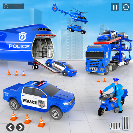 Police Car transporter Game 3D स्क्रीनशॉट 0