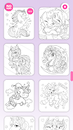 ภาพหน้าจอ My Little Unicorn Coloring 2