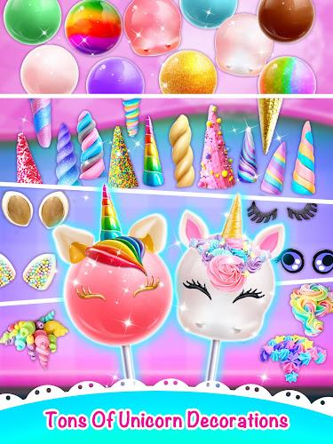 Unicorn Cake Pop - Sweet Food Capture d'écran 3