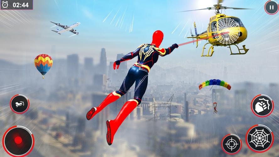 Flying Spider Rope Hero Fight 스크린샷 3