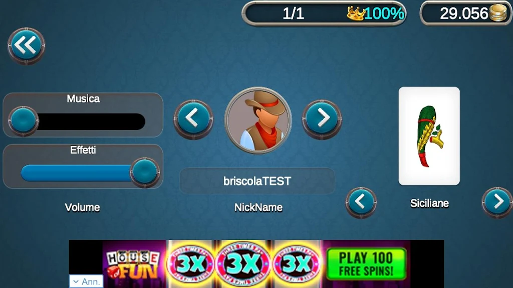 Screenshot Briscola Pazza OnLine 2