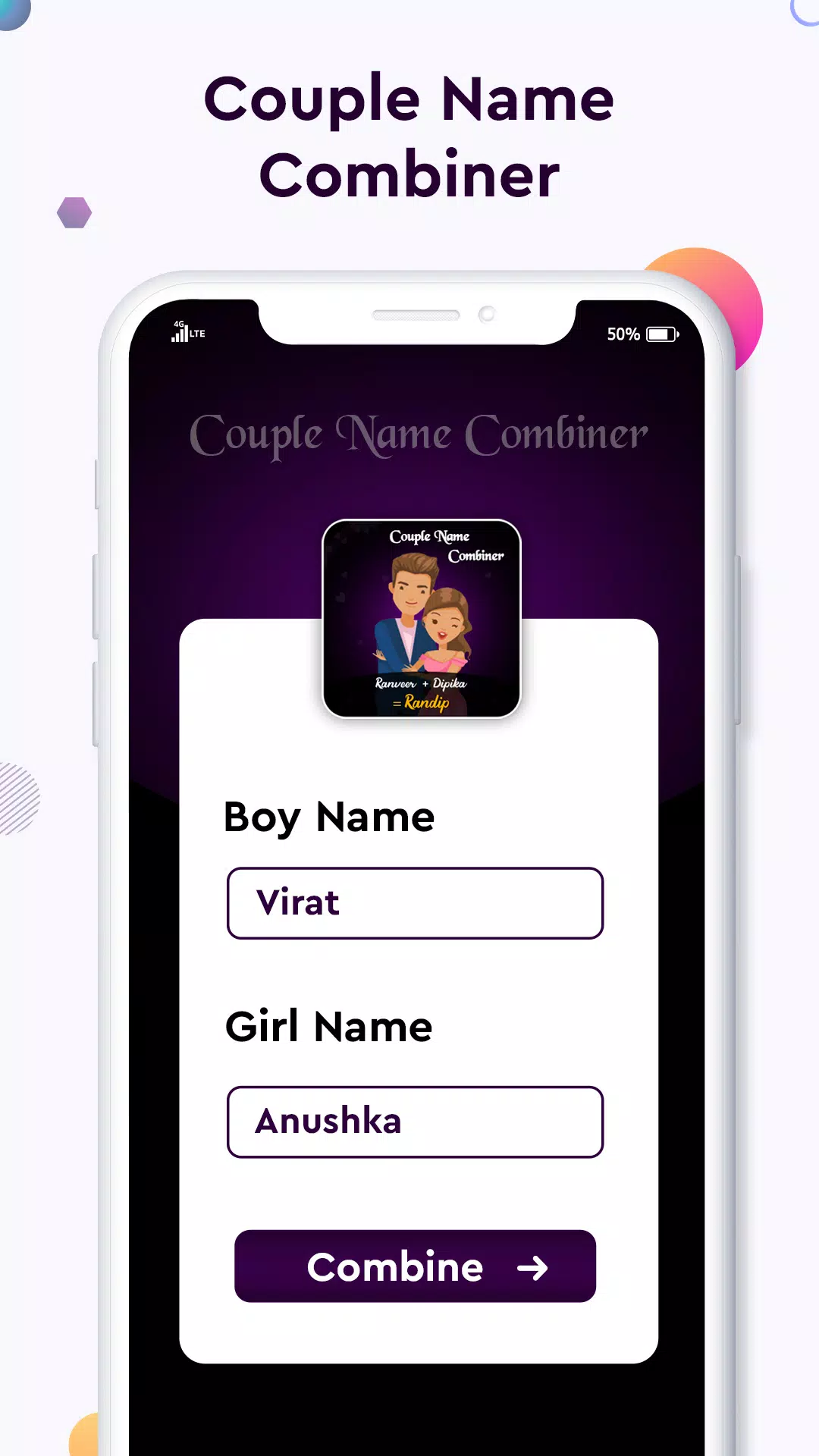 Baby name Couple Name Combiner屏幕截圖0