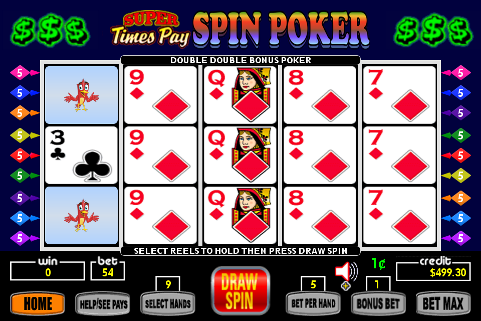 ภาพหน้าจอ Super Times Pay Spin Poker - FREE 2