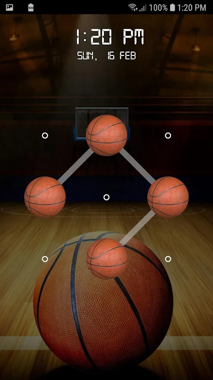 Basketball Screen Lock Patternスクリーンショット2