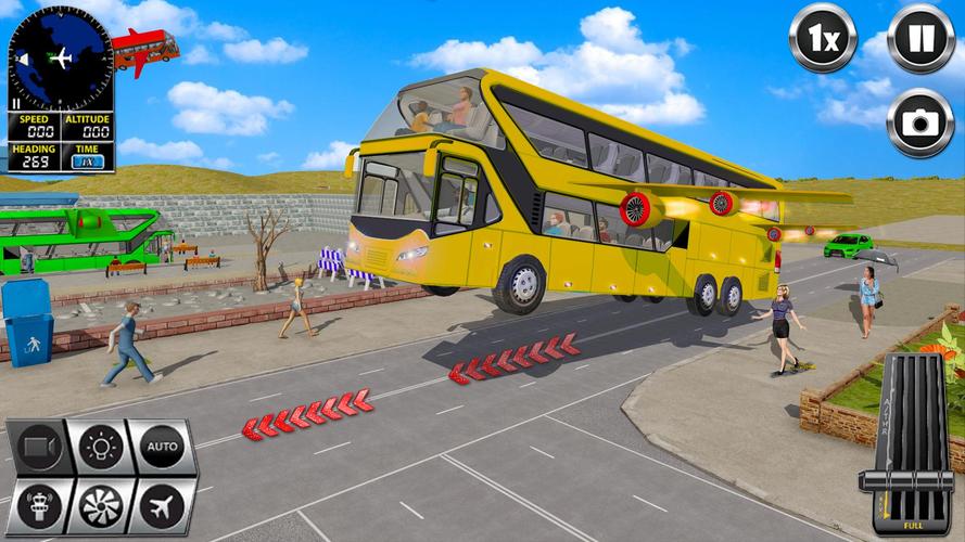 Летающий Автобус Сим Игры 3D экрана 1