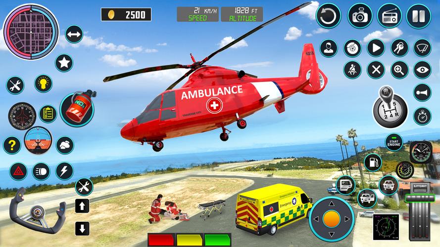 Heli Ambulance Simulator Game屏幕截圖1