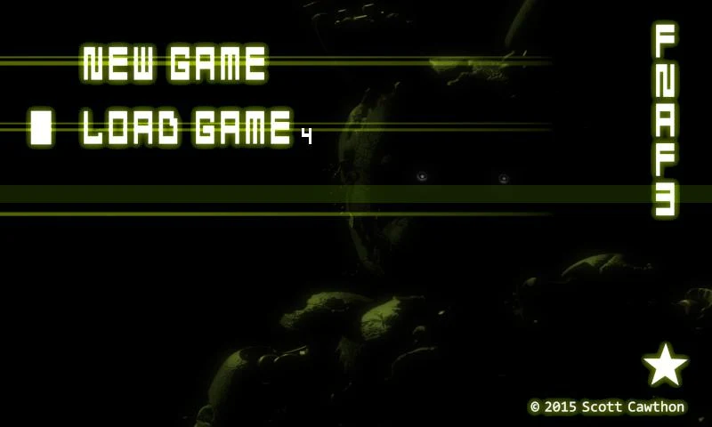FNAF 3 экрана 0