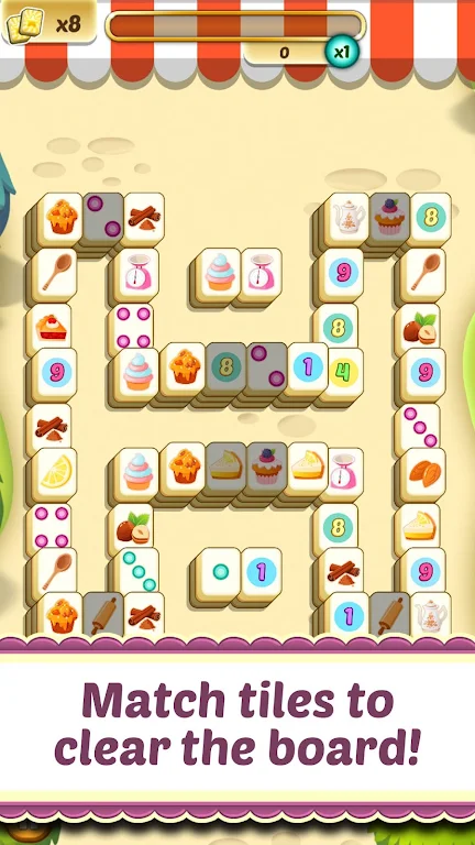Mahjong Solitaire Cupcake Bake屏幕截圖0