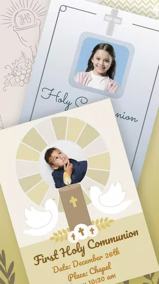 First Communion Invitations ဖန်သားပြင်ဓာတ်ပုံ 2