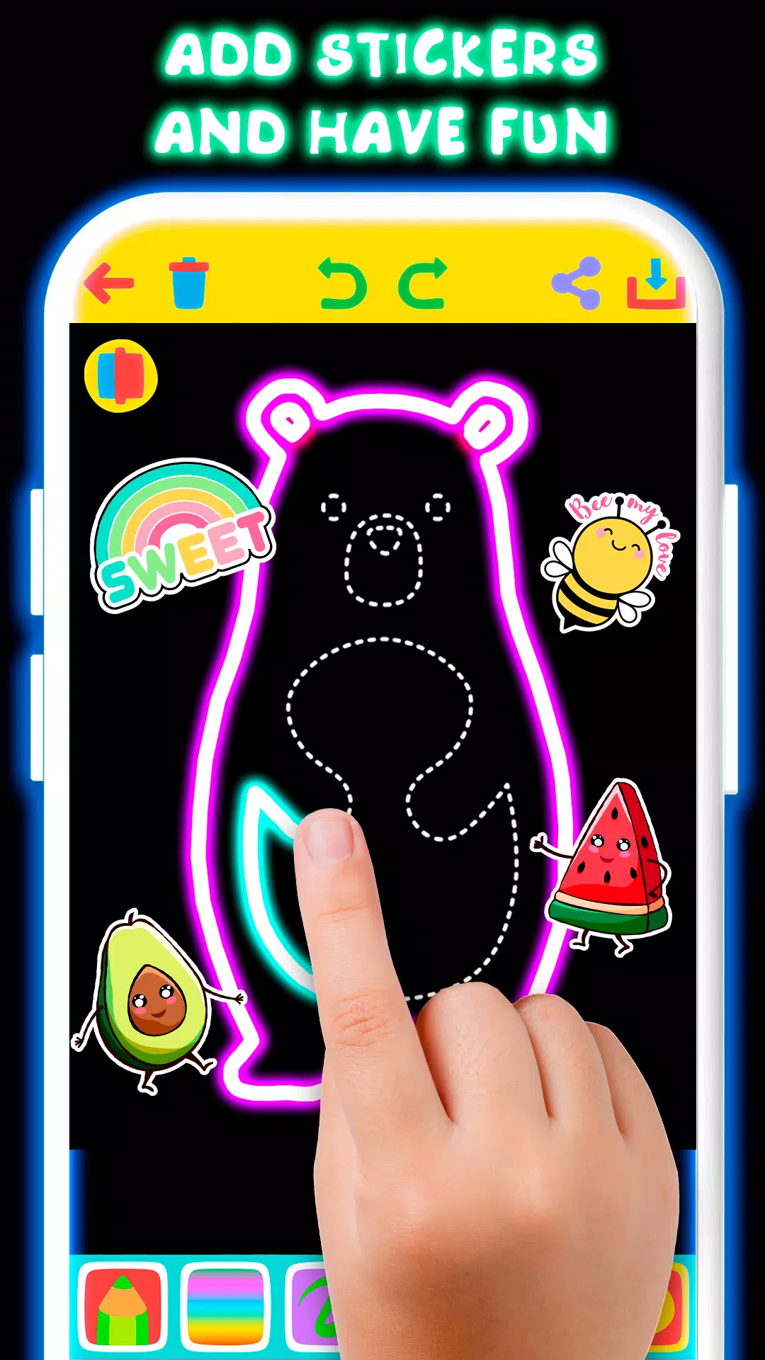 Drawing For Kids - Glow Draw ekran görüntüsü 3