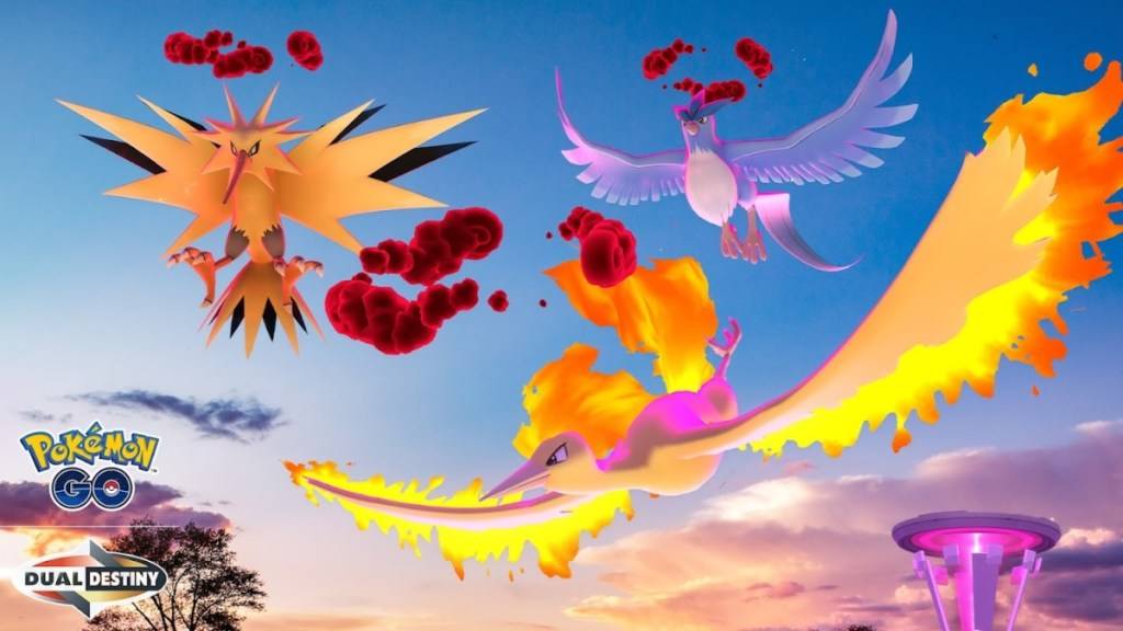 Pokemon Go Key Art für den legendären Flug mit Dynamax -Moltres