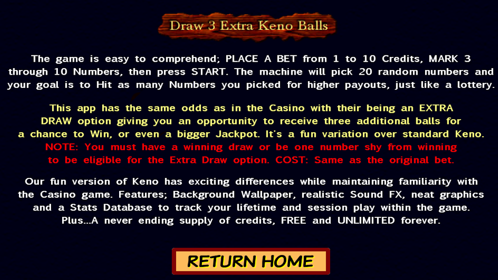 Draw 3 Extra Keno Balls屏幕截圖3