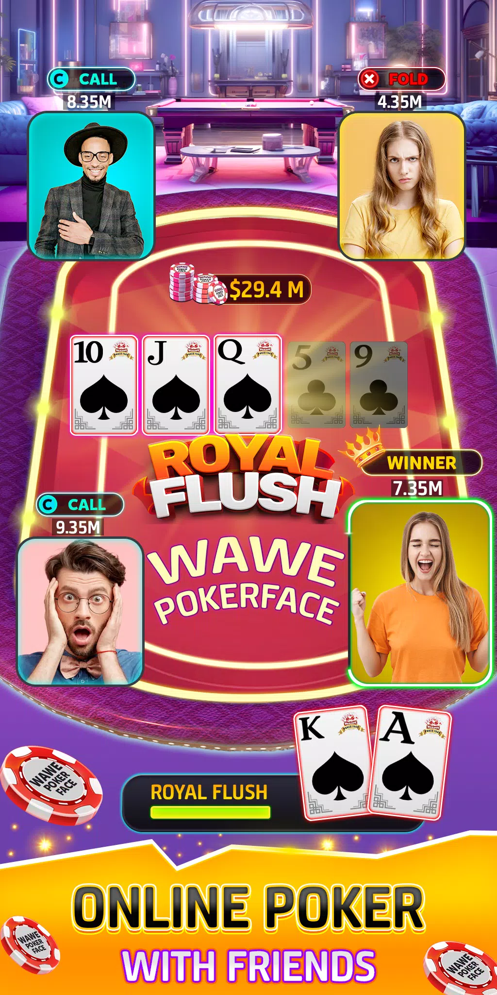 Wawe Poker Face - Holdem Poker應用截圖第0張