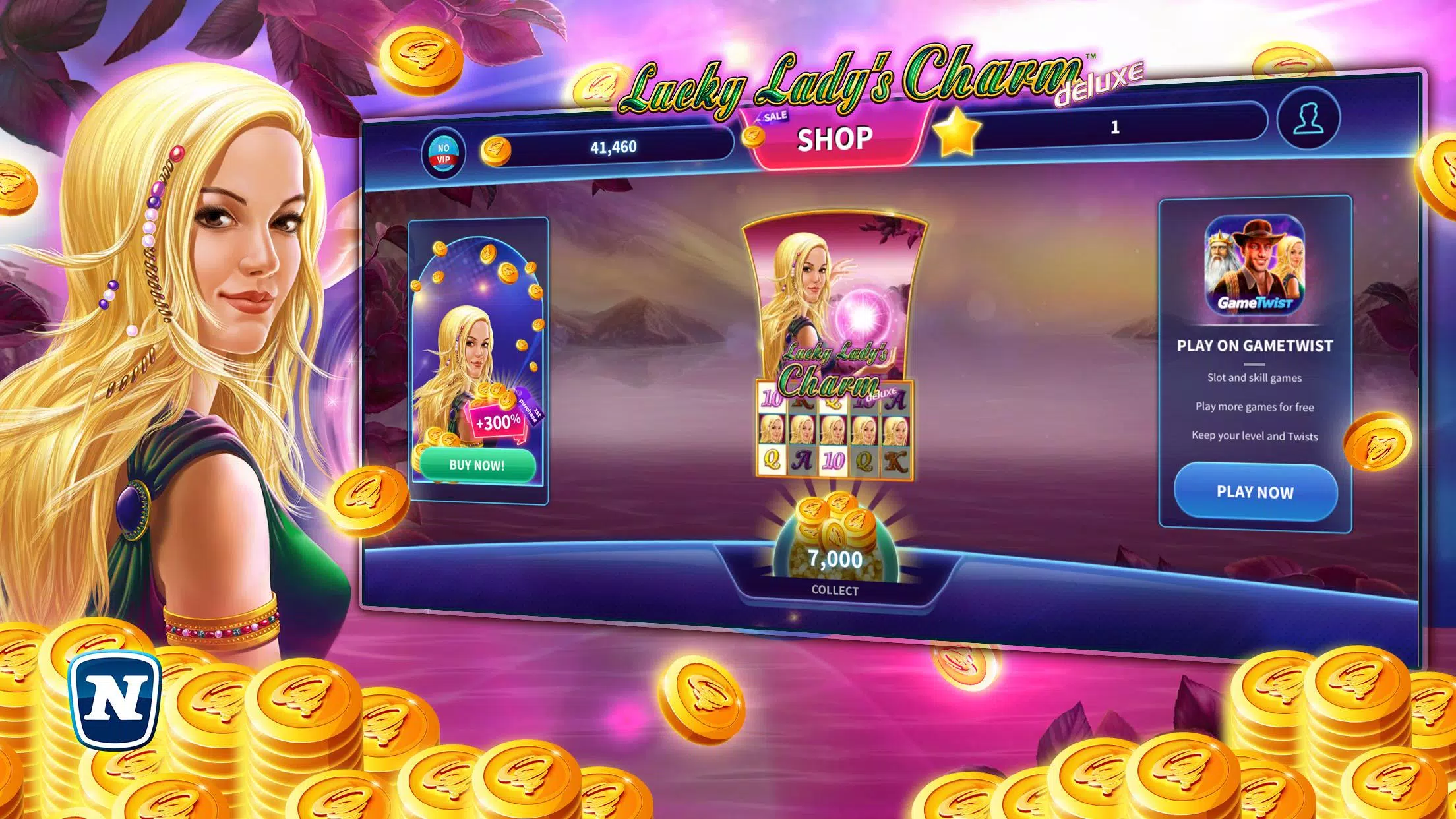 Lucky Lady’s Charm Deluxe Slot Captura de pantalla 1