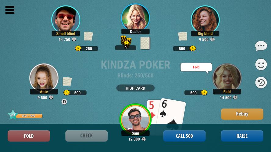 Kindza Poker ဖန်သားပြင်ဓာတ်ပုံ 0