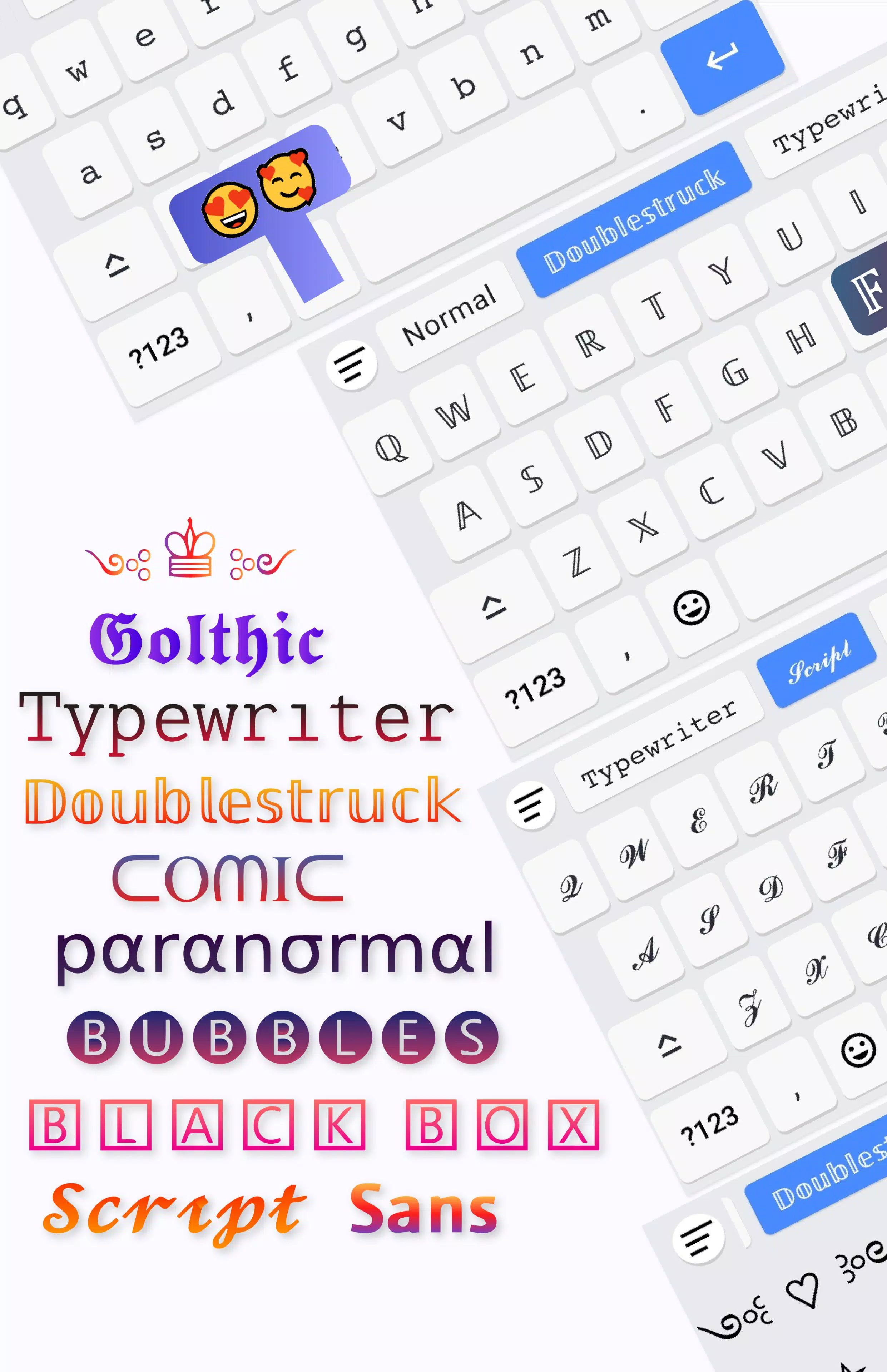 Fonts Aa - 字体键盘&表情符号屏幕截圖0