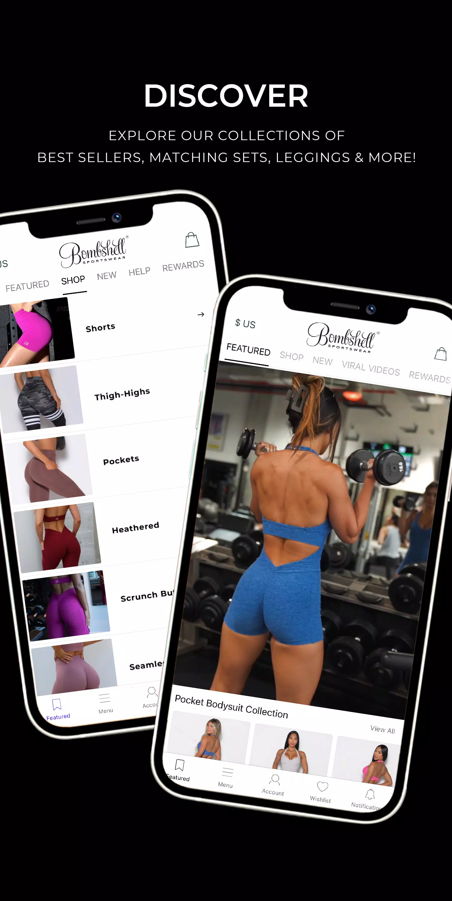 Bombshell Sportswear. Screenshot 2