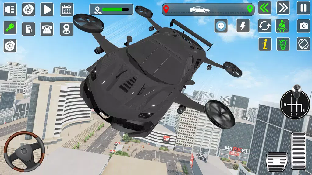 Flying Car Games Car Flight 3D স্ক্রিনশট 2