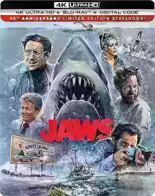 JAWS 50 वीं वर्षगांठ 4K स्टीलबुक अब प्रीऑर्डर के लिए उपलब्ध है