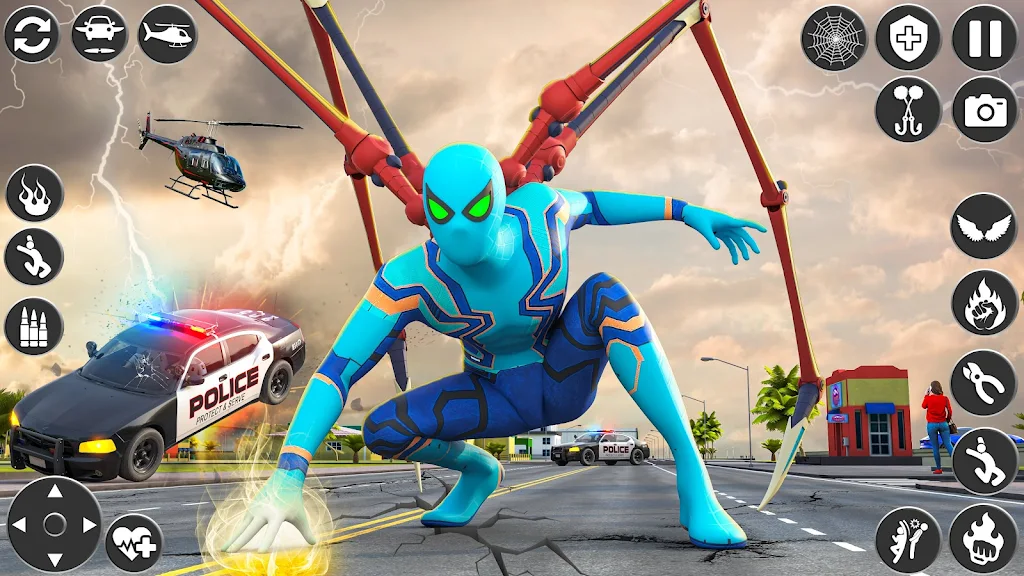 Rope Hero Game- Spider Game 3D Screenshot 2