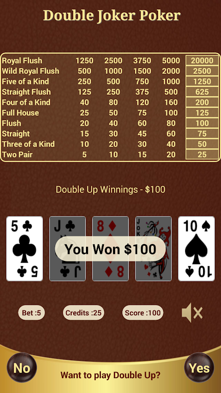 Double Joker Poker应用截图第2张
