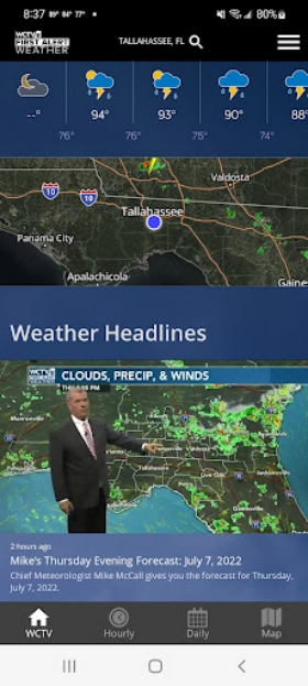 WCTV First Alert Weather Screenshot 1