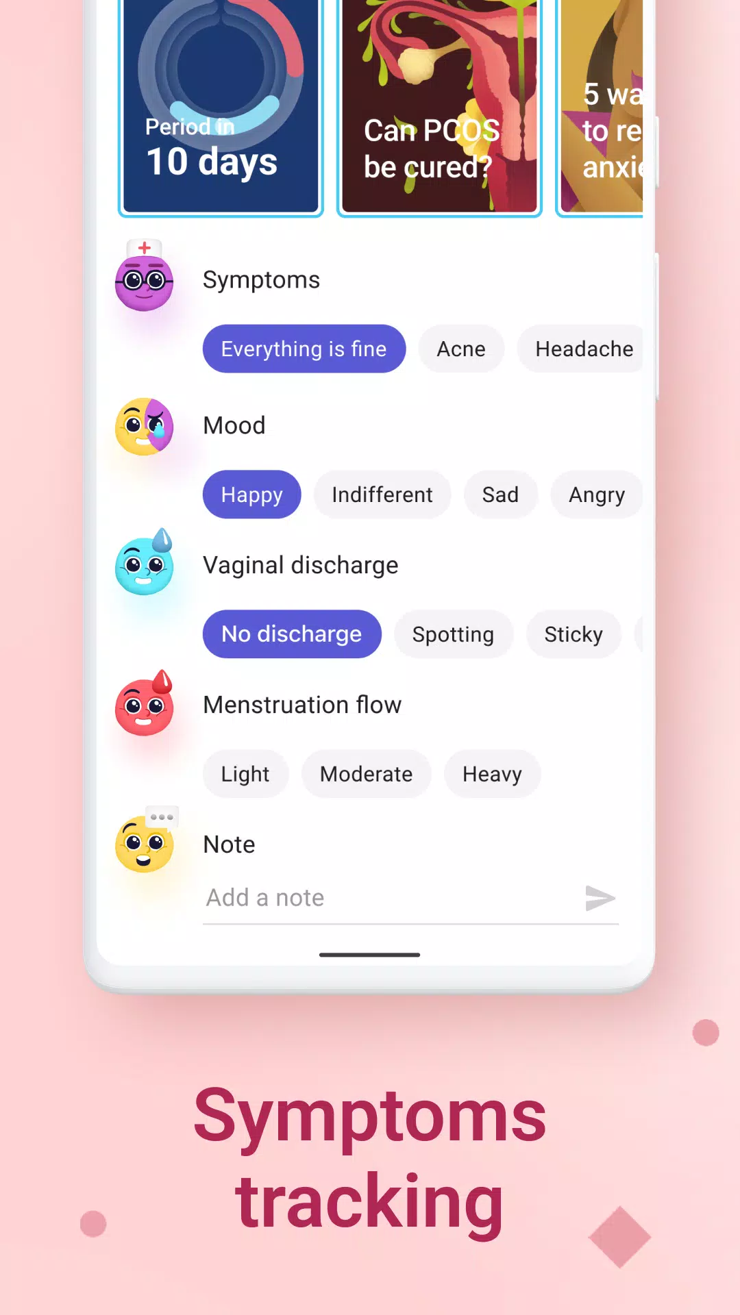 Clover－Period & Cycle Tracker ảnh chụp màn hình 3
