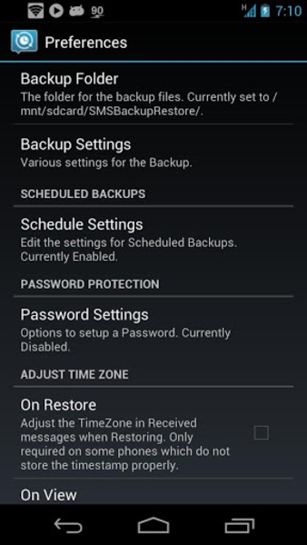 SMS Backup and Restore ภาพหน้าจอ 1