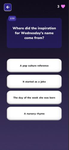 Wednesday Addams Trivia screenshot 1